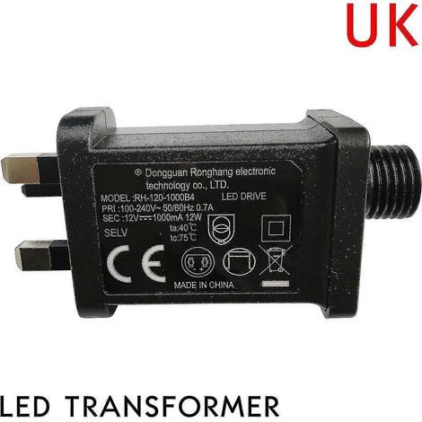 Alimentation 12 V 1 A Classe 2, transformateur de remplacement pour guirlande lumineuse gonflable