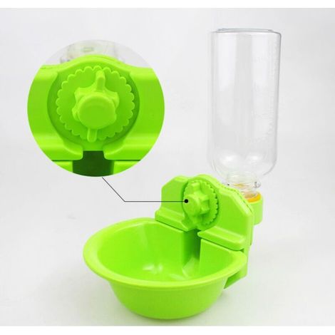 Buveur de chat petit chien nounours buveur pour animaux de compagnie bouilloire suspendue chien bol suspendu Cage bassin chien Cage bol-vert, petite taille (1/5)