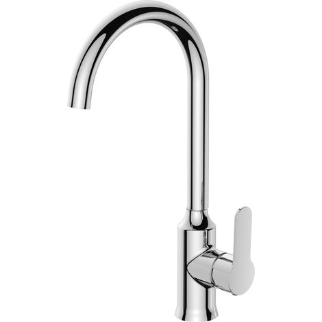 AICA Wasserhahn Schwanenhalsform Chrom Küchenarmatur Zink-Messing Verbundwerkstoff KTW Zertifizierte Keramikkartusche (1/5)