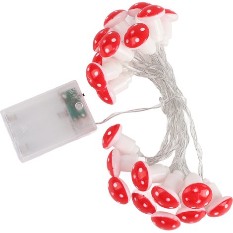 Guirlande Lumineuse Champignon LED à Piles pour Jardin, Fêtes, Noël, Mariages et Décorations Événementielles (1/5)