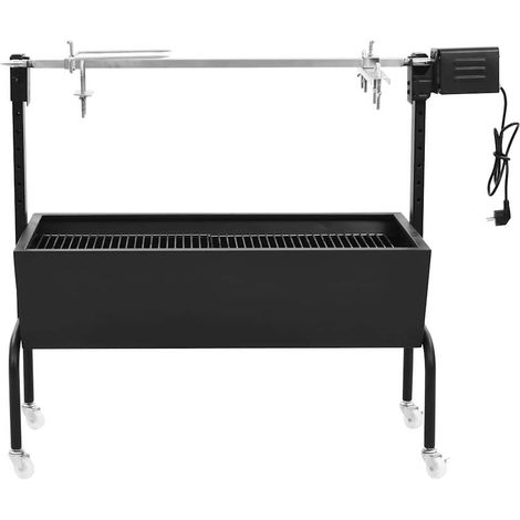 vidaXL Espetón de asado/barbacoa eléctrica de acero inoxidable (1/2)
