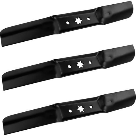 3-teiliges Ersatzmesserset für Rasenmäher, 18 4/7'' Edelstahl-Mähklingen, kompatibel mit MTD CUB CADET TROY-BILT 742-05056, 742-05056A, 942-05056, 942-05056A