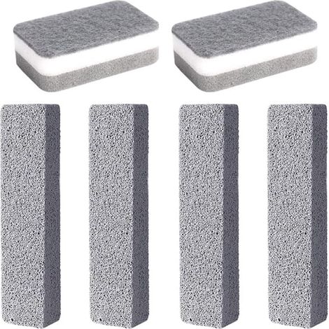 4PCS Pierre Ponce Brosse de Nettoyage, Brosse de Toilette en Pierre Ponce, Pierre Ponce WC, Toilettes Propres à La Pierre Ponce, pour Nettoyer Les Toilettes,Les Cuisines,Les Éviers (1/5)