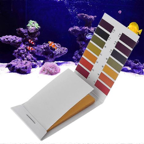 Kit de test de pH pour aquarium (80 bandelettes) pour poissons, pour tester l'eau et le sol. (1/4)