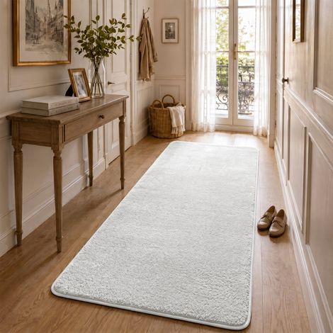 VOUNOT® Alfombra Moderna para Salón 80x200cm, Crema