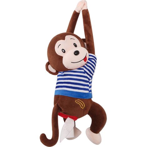 Distributeur de mouchoirs singe, boîte à mouchoirs créative (1/2)