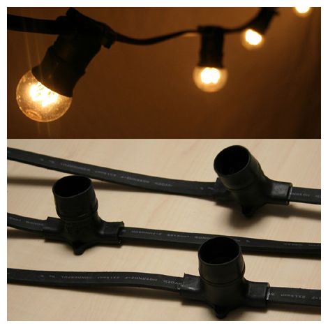 guirlande de 100 mètres avec 100 douilles b22 festilight (1/5)