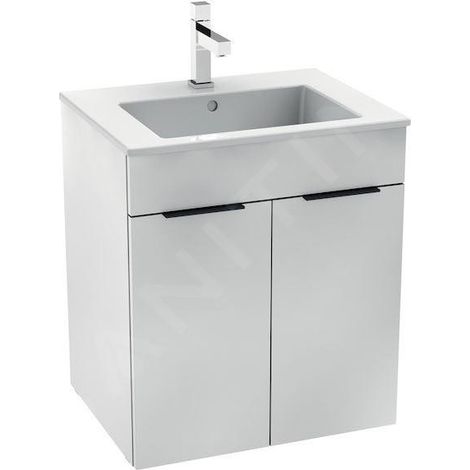 Jika Cube - Meuble avec lavabo, 540x422x622 mm, blanc H4536111763001 (1/2)