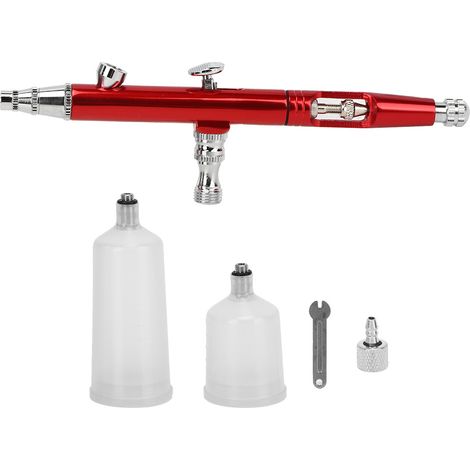 Pistolet à Peinture Pneumatique AR131 - Aérographe Professionnel pour Art et DIY - Outil de Pulvérisation Rouge (1/5)