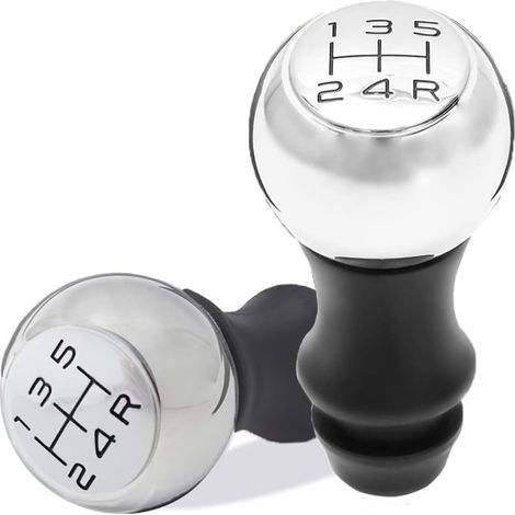 Pommeau de Levier de 5 Vitesses Manuelle pour Voiture 206 207 3008 etc/ C2 C3 C4 Picasso Berlingo Saxo (Argent) (1/5)