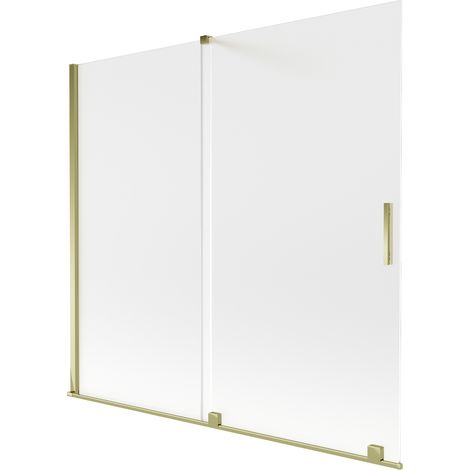 Mexen Velar Duschabtrennung 2-teilig verschiebbar 170 x 150 cm, matt, gold - 896-170-000-31-50 (1/2)