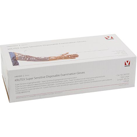 Kruse Kutex 90 cm Â berempfindlichkeitshandschuhe, Orange, Rektaluntersuchung oder Insemination, Box 100 Einheiten