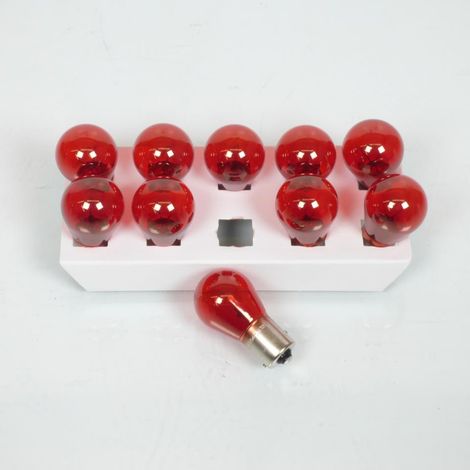 10 Ampoule de feu arrière rouge BAW15s 12V 21W PR21W Flosser pour (1/5)