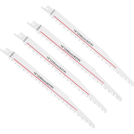 4-teiliges HSS-Sägeblatt-Set für multifunktionale Holzbearbeitung, 5PTI, 240 mm (1/5)