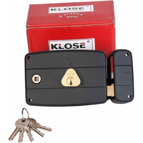 Serrure Monopoint KLOSE besser en Applique à Fouillot Horizontale 140x92mm - (Similaire JPM CISA....) 3 clés 45mm - Droite