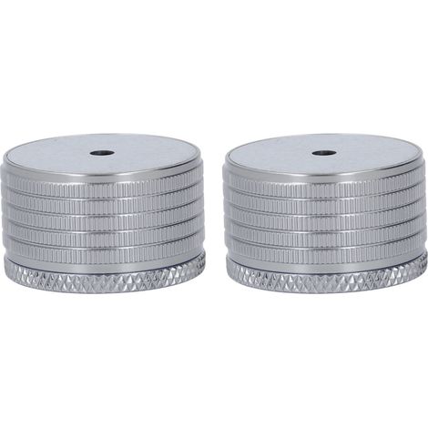 Lot de 2 rehausseurs de meubles réglables de 23 à 37 mm, supportant une charge de 50 à 500 kg, en alliage d'aluminium, pour lit, canapé ou table, gris sidéral. (1/5)