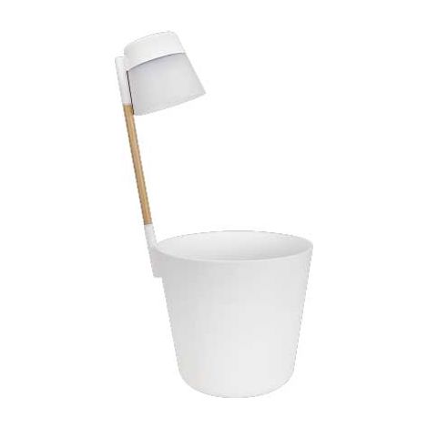 ELHO VASO FIORIERA CON LAMPADA SOLARE FLOWER LIGHT BIANCO