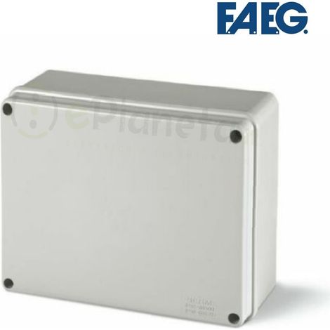 Scatola di derivazione 240x190x90 rettangolare da esterno tenuta stagna grigio impermeabile con pareti lisce