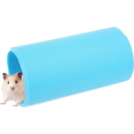 Plastic Expandable Pet Tunnel Hamster Tunnel Toy for Guinea Pigs, Chinchillas, Rats and Ferrets, Blue (1/5)