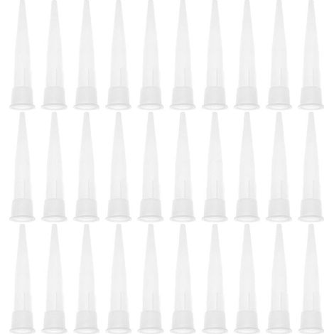 Lntyq 40 Pcs Cartouche Douilles, Embouts de Cartouche, Buse pour Silicone, Buse de Cartouche, Buse de Pistolet à Calfeutrer, Applicateur de Buses en Silicone pour Mastic Adhésif et Pistolet à Calfeutr (1/5)