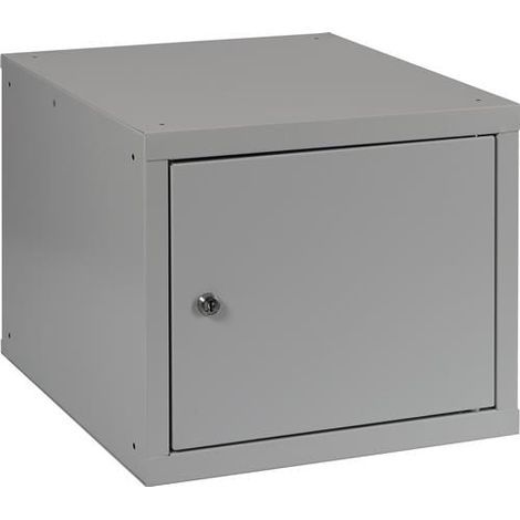 Armoire à casiers gris clair/gris clair H350xL400xP450mm 1 compartiment
