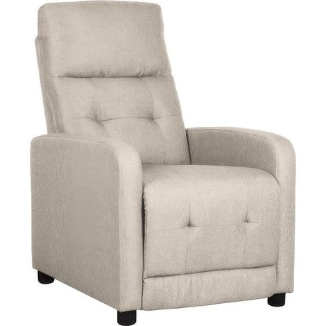 Poltrona Recliner Rey Beige con Meccanismo Push Back 65,5 x 85,5 x h 102,5 cm
