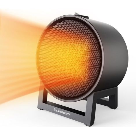 Mini chauffage soufflant, avec 2 modes de chauffage, chauffage rapide, sécurité anti-basculement et protection contre la surchauffe, 600 W
