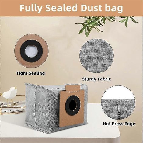 Lot de 16 sacs à poussière pour aspirateur robot Eufy Clean X8 Pro / X10 Pro Omni, station de vidage automatique, grande capacité. Voir photo SZRH AM