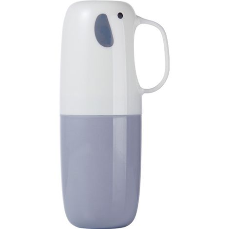 Tasse de bain de bouche de voyage, tasse de brosse à dents, boîte de rangement de brosse à dents anti-poussière Portable domestique(Blanc) (1/5)