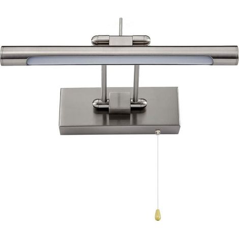 LED-Badezimmerwandleuchte – Zugkettenschalter – Verstellbarer Spiegel – Schutzart IP44 – 4000 K – 35 cm/6 W