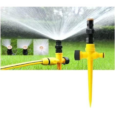 Systéme D'irrigation Automatique rotation 360°, Arroseur de Pelouse de Jardin, arroseur de jardin réglable multifonction pour pelouses de jardin (3 piéces) (1/5)