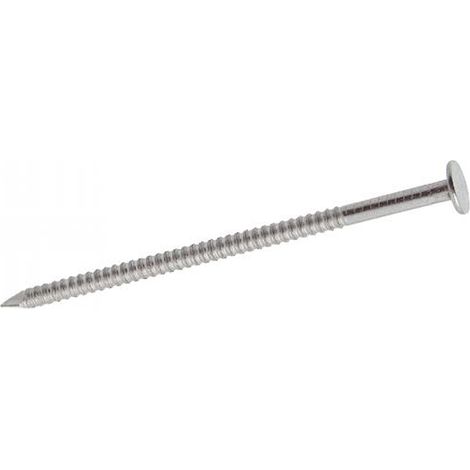 Pointe annelée - Tête plate - Inox A2 2,3x50 mm - Boîte de 140
