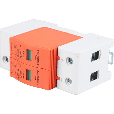 Dispositif de protection contre les surtensions 1000 V CC pour applications photovoltaïques bipolaires, protection contre les surintensités et les surtensions 20 kA - 40 kA (1/5)