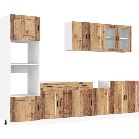 Maison Exclusive - Conjunto de armarios de cocina de 7 piezas "Po