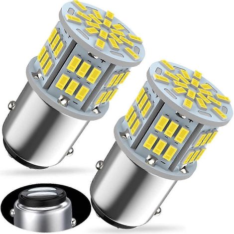 Ampoules LED 1157 12V 24V - Blanc ultra brillant 6000K - Pour feux stop / feux arrière (1/5)