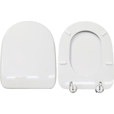 Copriwater Gemma Astra legno rivestito in resina poliestere bianco (1/4)