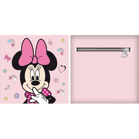 Coussin Disney Minnie, coussin décoratif déhoussable 35x35 cm velours