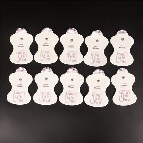 Lot de 10 électrodes de rechange pour masseurs Omron Elepuls L Blanc (1/5)