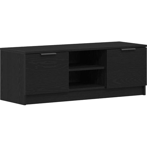 Maison Exclusive - Meuble TV Chêne noir 102 x 32 x 35.5 cm Bois d'ingénierie
