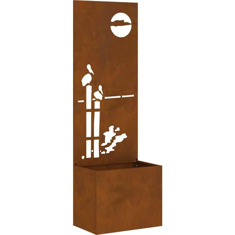 Écran de confidentialité de jardin Fretwork Rouillé 50 x 140 cm CFW665980 (1/5)