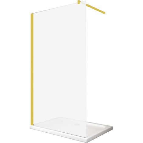 Glaswerk Westfalen - Parete doccia walk-in LiLy 110x200 cm, Oro satinato (1/4)