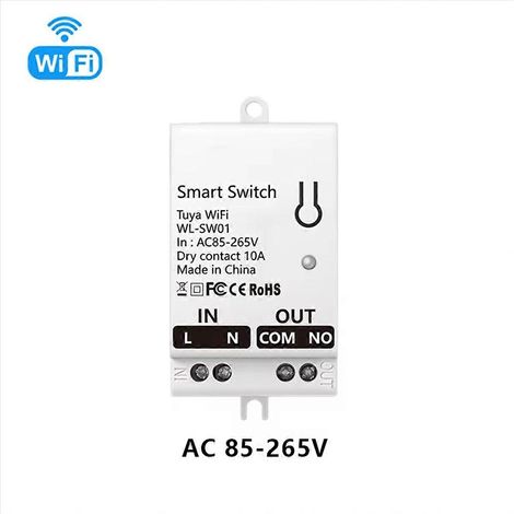 Module de contact sec Tuya Smart WiFi 10 A universel CA 85-265 V (1/3)