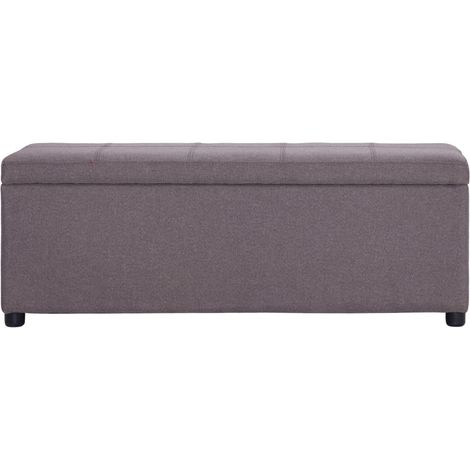 Maison Exclusive - Bank mit Staufach 116 cm Taupe Polyester (1/5)