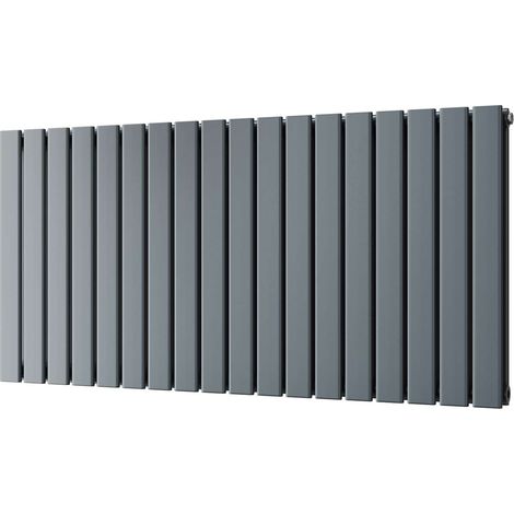 Typhoon - Anthracite Horizontal Radiator H600mm x W1224mm Double Panel