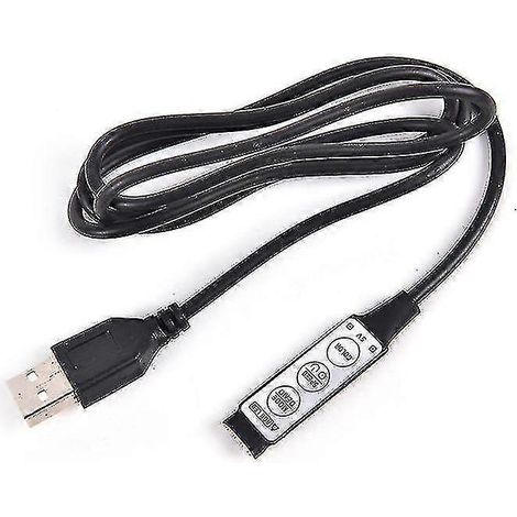 Contrôleur LED RGB USB 5 V CC, télécommande 3 touches 4 broches compatible avec les bandes lumineuses LED FT (1/5)