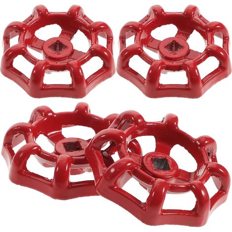 Lot de 6 Poignées Rondes en Fonte Rouge 6x6 Mm (1/5)