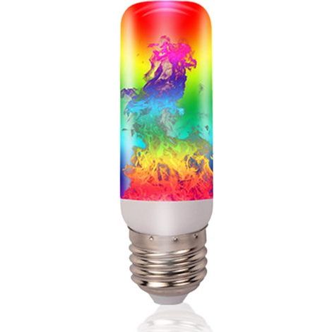 Ampoules LED flamme 4 modes E27 Ampoule flamme avec capteur de ravité Ampoules vacillantes Décoration (Coloré) (1/4)