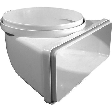 Faber 112.0459.451 Curva CRC 90 Gomito Cappa Aspirante Raccordo Rettangolare 220x90 mm colore Bianco