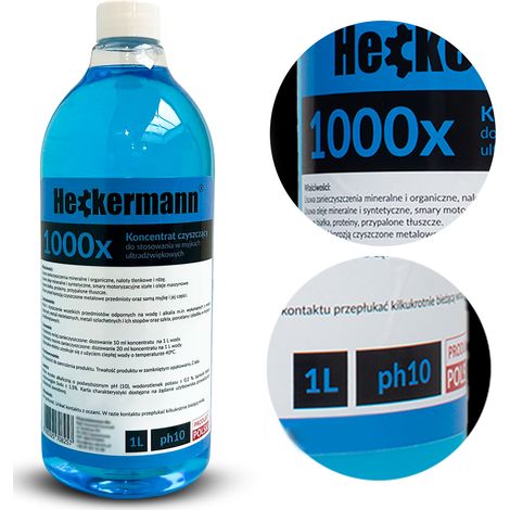 Detergente liquido a ultrasuoni Heckermann pH10 1L