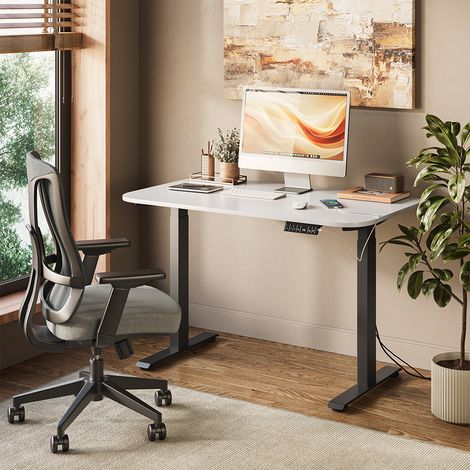 Bureau Elevate, noir/blanc, 120x70cm 2 moteurs, Vicco (1/5)